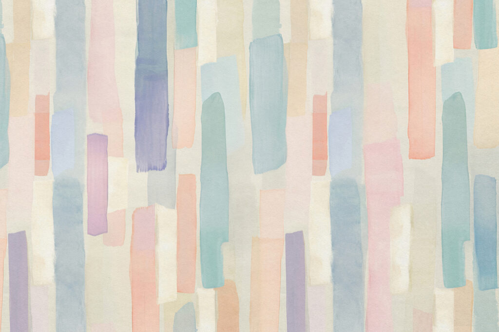 A colorful rectangular pattern on a white surface A colorful rectangular pattern on a white surface