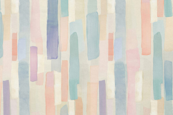 A colorful rectangular pattern on a white surface A colorful rectangular pattern on a white surface