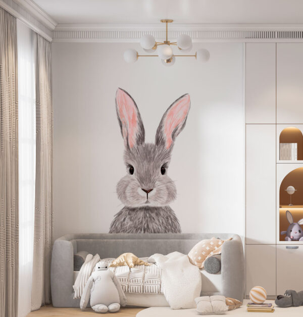 Adorable rabbit with soft fur Wall murals Adorable rabbit with soft fur