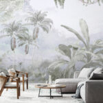 Wall murals A group of palm trees