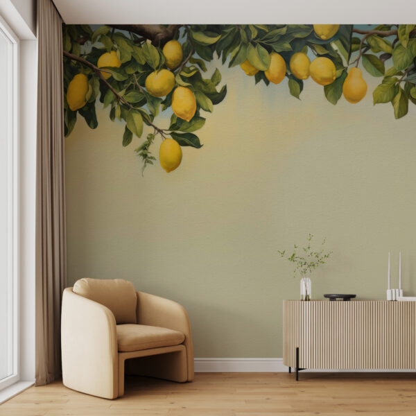 A lemons on a tree branch A lemons on a tree branch