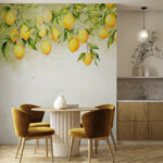 Wall murals A group of lemons on a tree