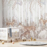 Wall murals A group of deer in a forest