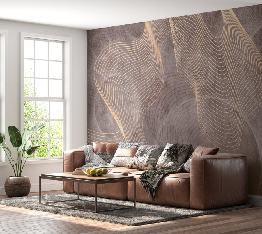 Elegant lines on textured background.