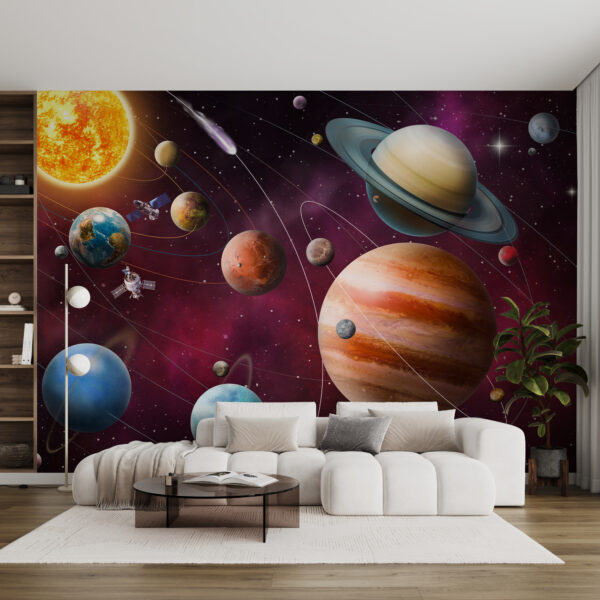Planets and stars in space Planets and stars in space