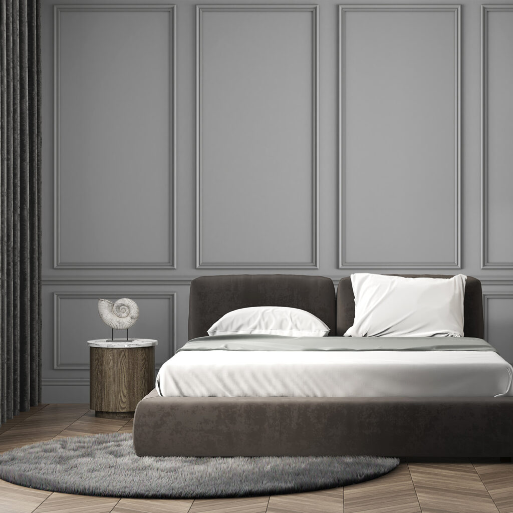 A wall with white panels A wall with white panels