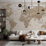 Wall murals A map of the world