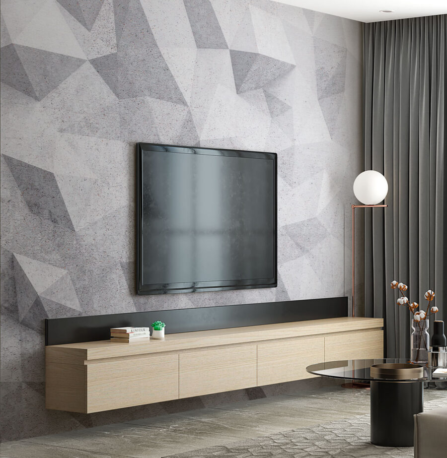 Wall murals A white and grey background - Image 3