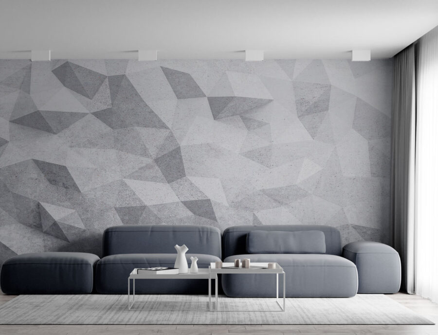Wall murals A white and grey background