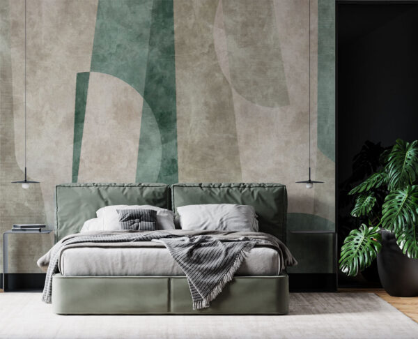 Abstract shapes and muted colors blend. Abstract shapes and muted colors blend.