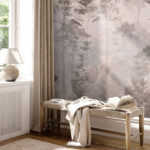 Wall mural Forest with trees and mountains