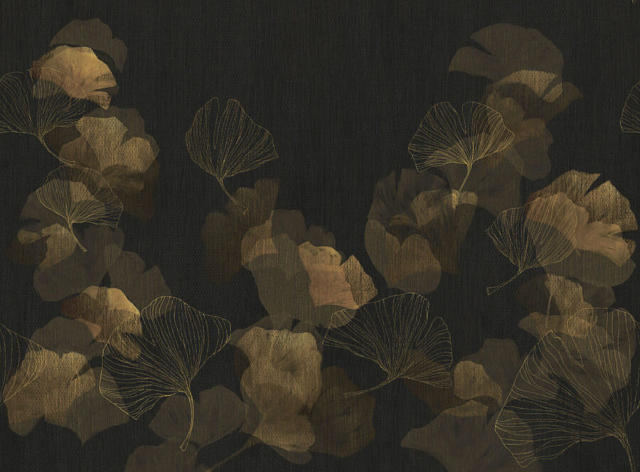 Elegant leaves on a dark background Elegant leaves on a dark background