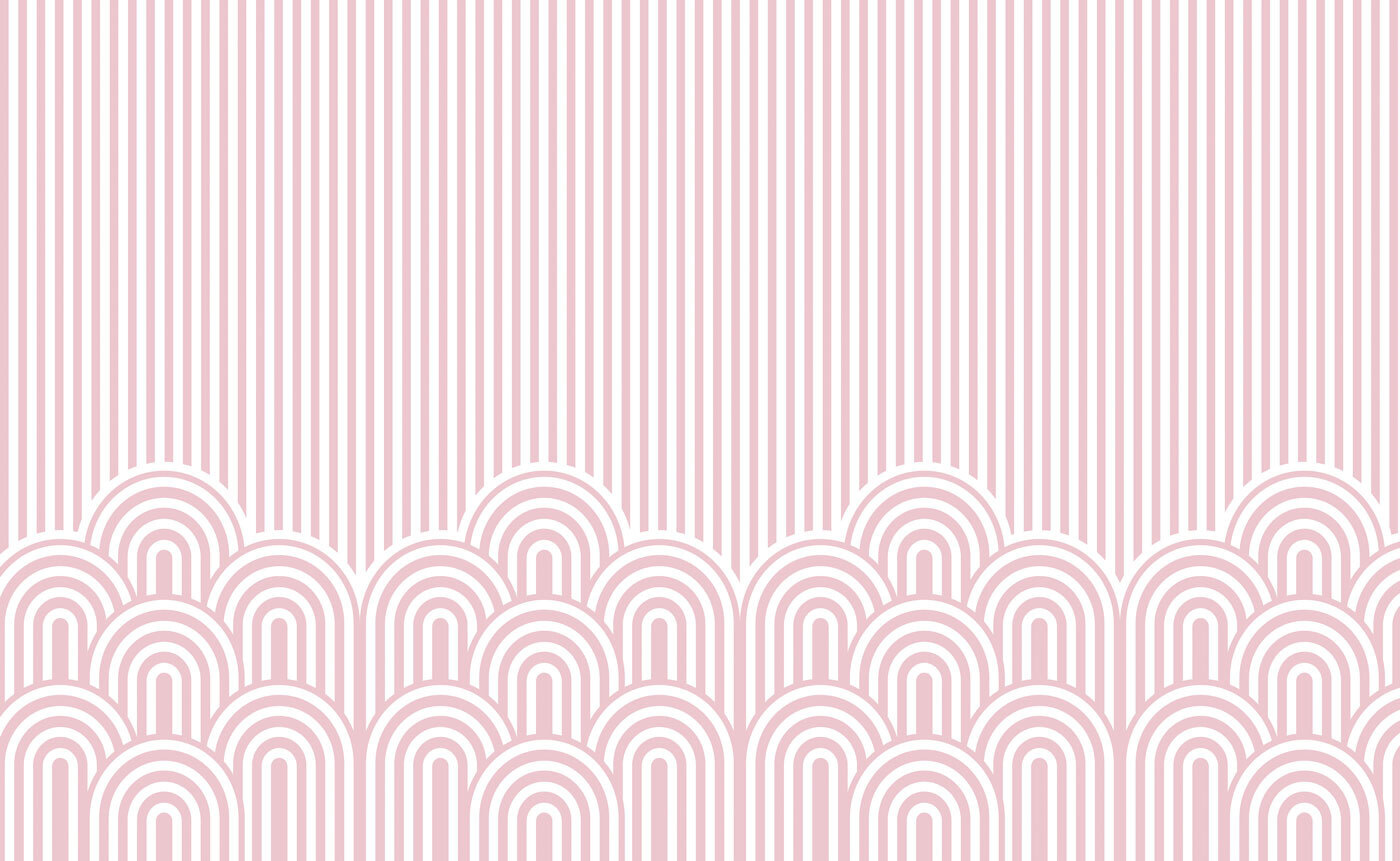 Pink and white striped wallpaper