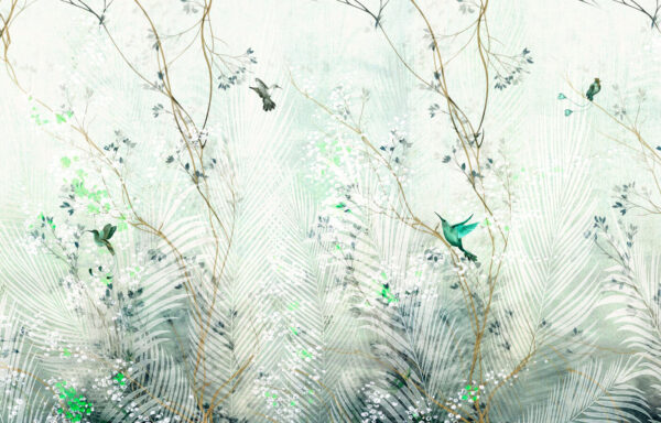 Painting of birds flying in the air