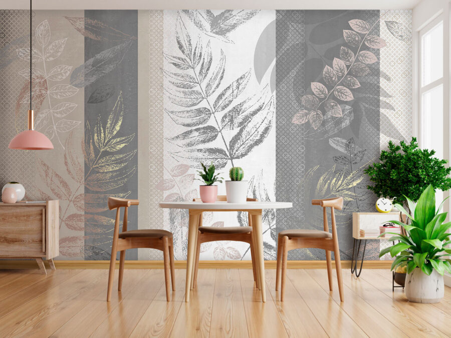 Wall murals Botanical patterns in muted tones. - Image 3
