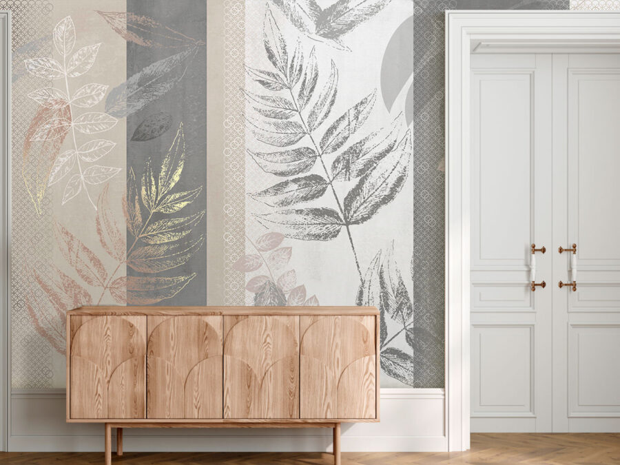 Wall murals Botanical patterns in muted tones. - Image 2