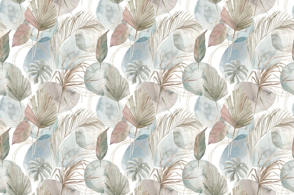Pattern of leaves and circles Pattern of leaves and circles