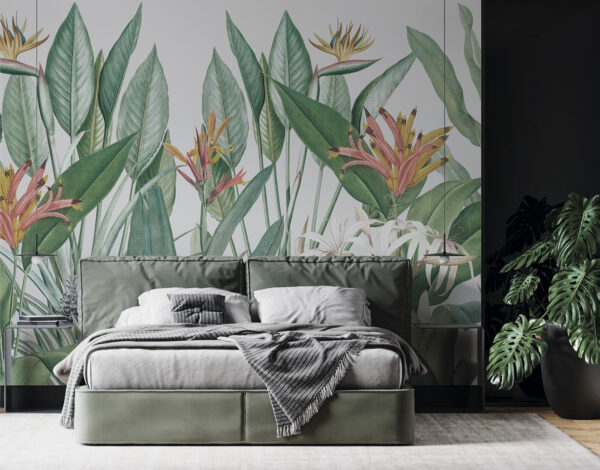 Wall murals Vibrant tropical foliage in harmony (SKU: u96935) Wall murals Wall murals Vibrant tropical foliage in harmony (SKU: u96935)