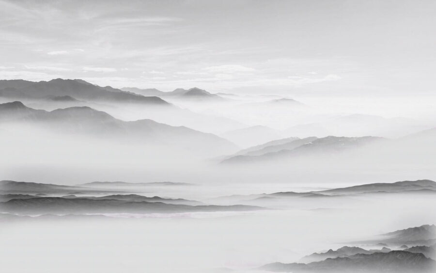 Foggy landscape with mountains Foggy landscape with mountains