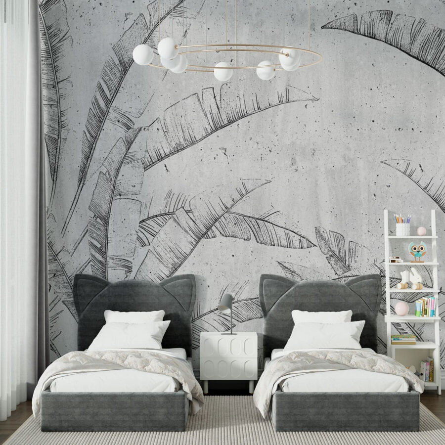 Wall murals Drawing of a leaf - Image 2