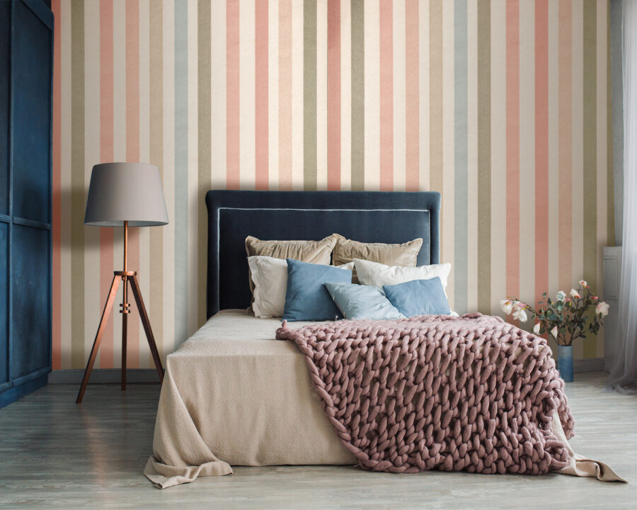 Soft pastel striped pattern design.