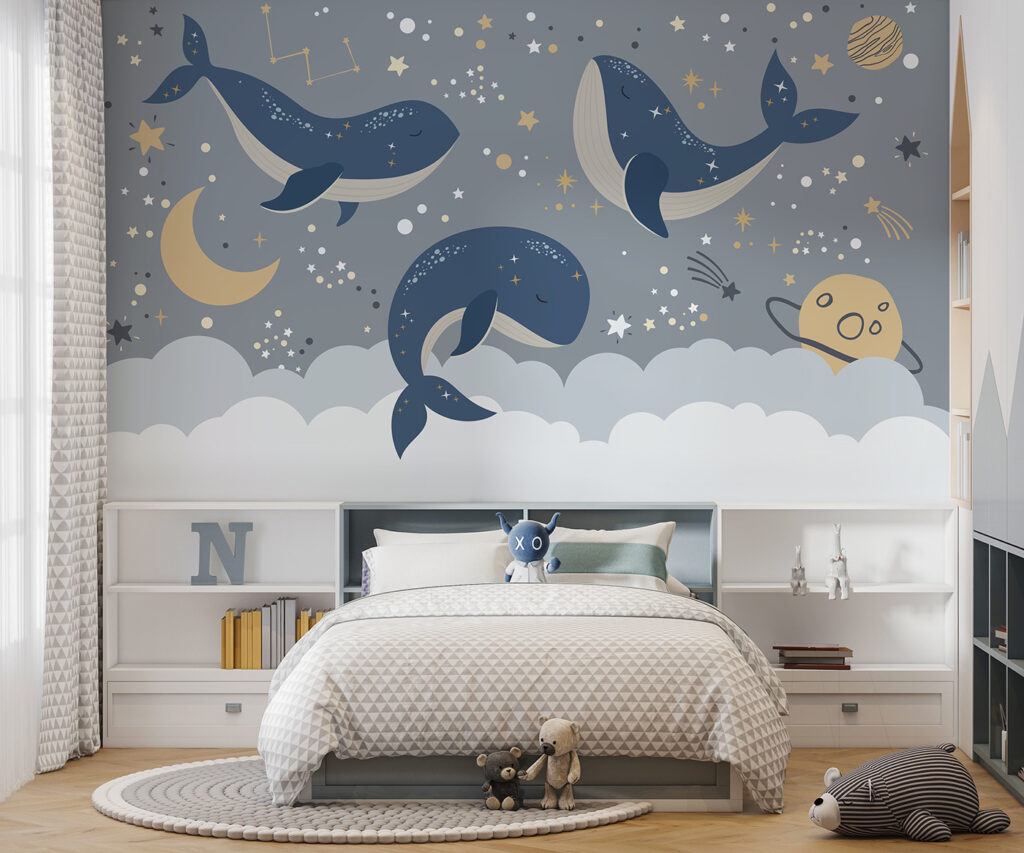 Group of whales in the sky Group of whales in the sky