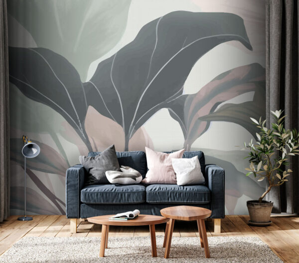 Elegant leaves in soft colors Elegant leaves in soft colors