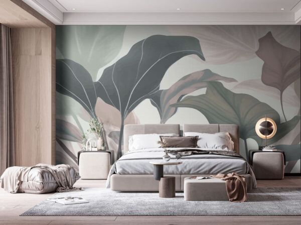 Elegant leaves in soft colors Elegant leaves in soft colors
