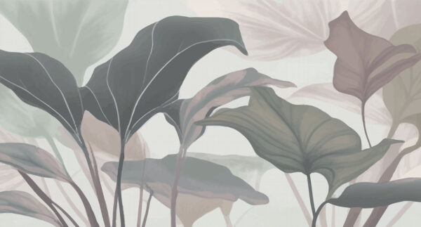 Elegant leaves in soft colors Elegant leaves in soft colors