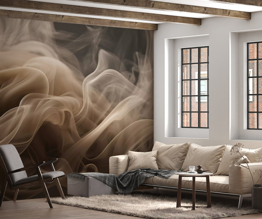 Flowing wisps of soft, muted hues.
