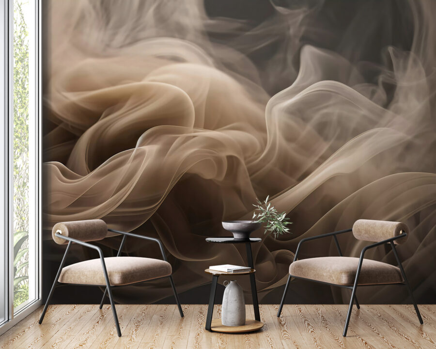 Flowing wisps of soft, muted hues.