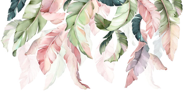 Delicate leaves in soft pastel hues. Delicate leaves in soft pastel hues.