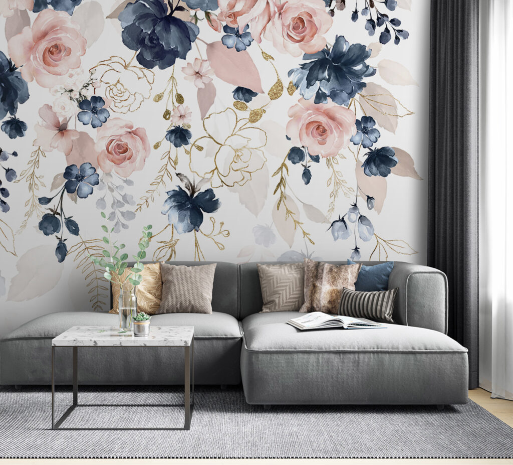 Delicate floral arrangement in pastel hues