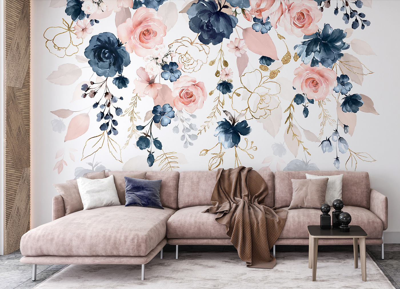 Delicate floral arrangement in pastel hues