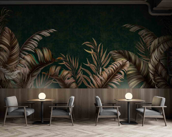 Tropical leaves on a rich backdrop Tropical leaves on a rich backdrop
