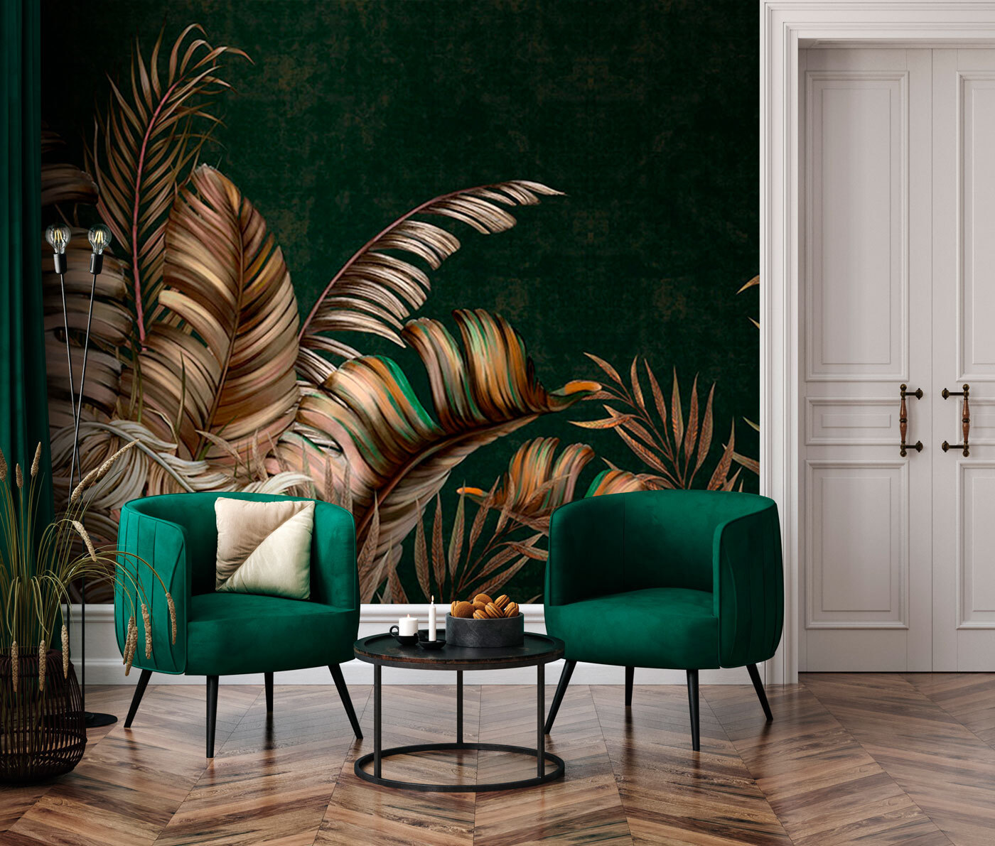 Tropical leaves on a rich backdrop Tropical leaves on a rich backdrop