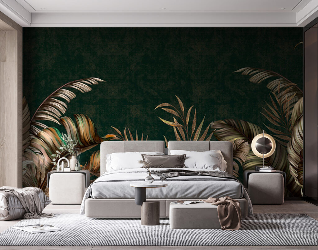 Tropical leaves on a rich backdrop Tropical leaves on a rich backdrop