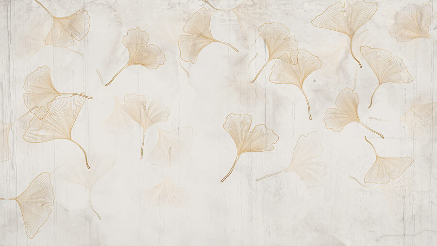 Delicate ginkgo leaves on a serene backdrop. Delicate ginkgo leaves on a serene backdrop.