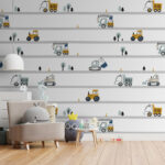 Wall murals Pattern of cars and trees