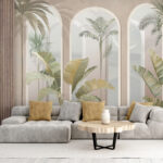 Wall murals Wall mural of a room with palm trees