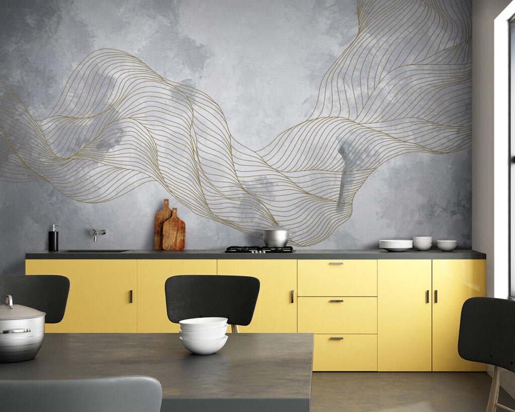 Elegant waves on textured background