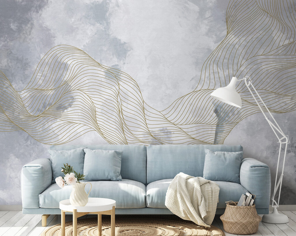 Elegant waves on textured background