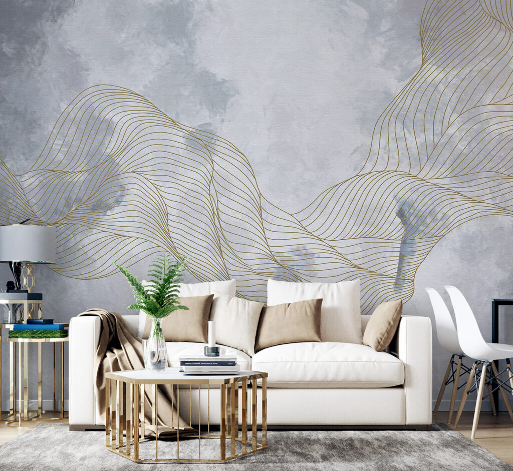 Elegant waves on textured background