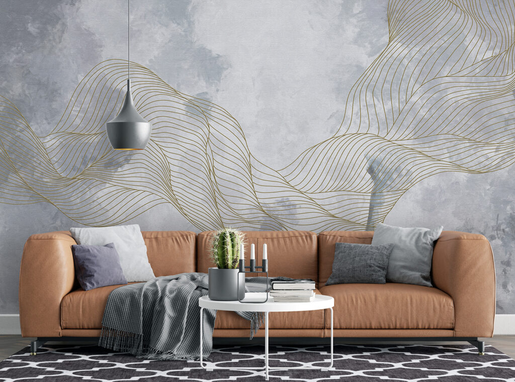 Elegant waves on textured background