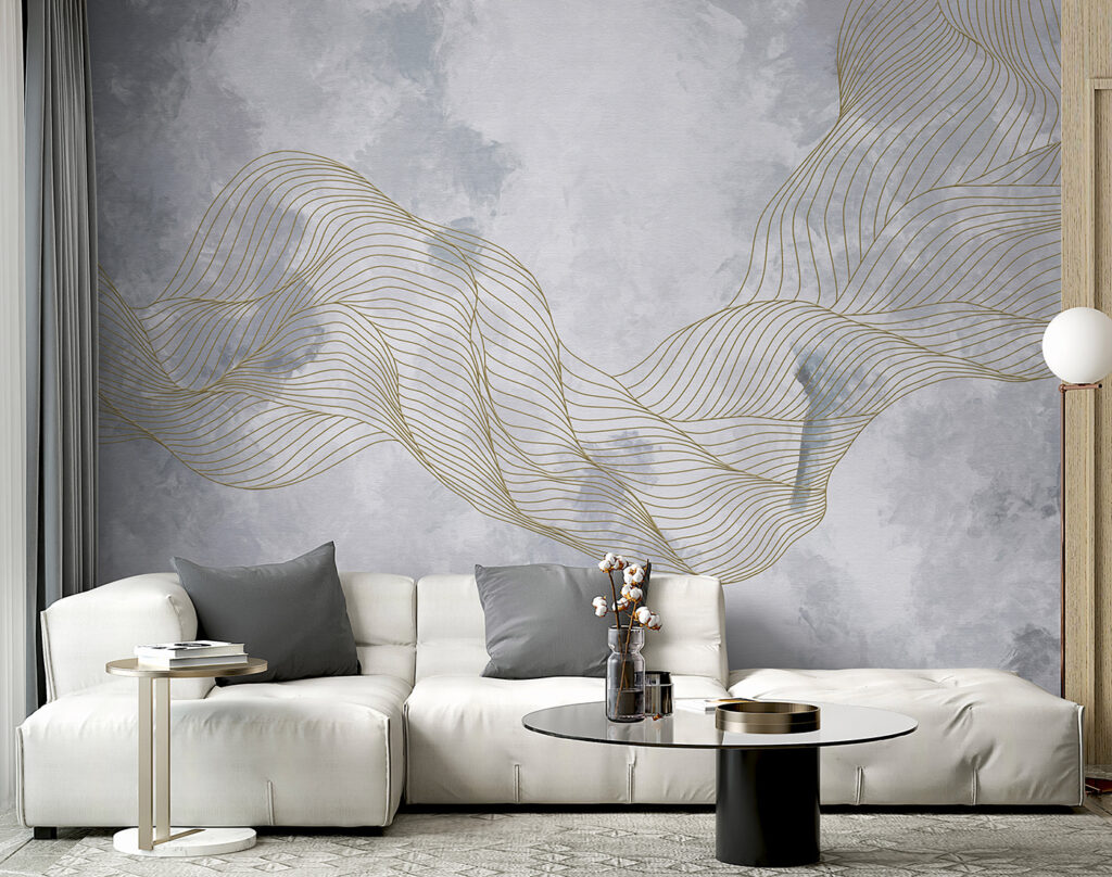 Elegant waves on textured background