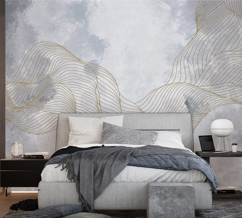 Elegant waves on textured background