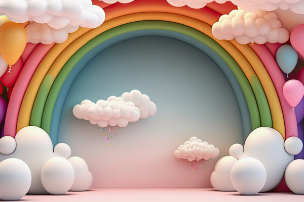 Rainbow and clouds in a room Rainbow and clouds in a room