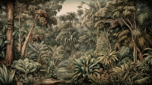 Painting of a forest Painting of a forest