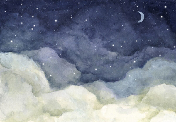 Moon and clouds at night Moon and clouds at night
