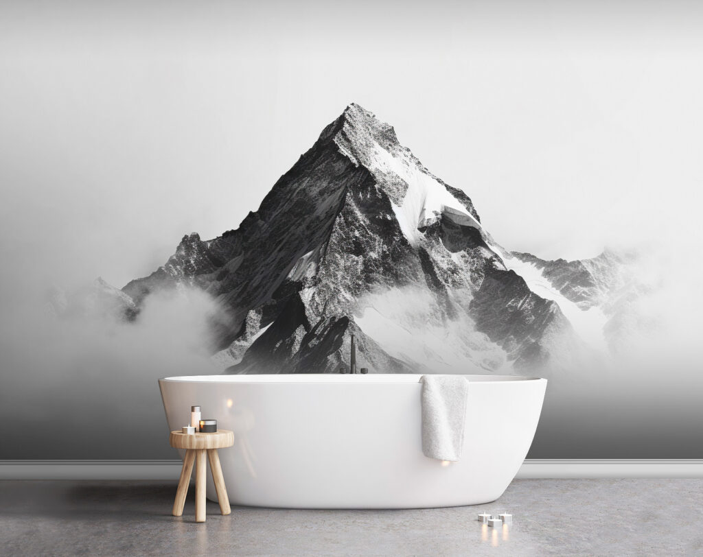 Mountain with snow on top